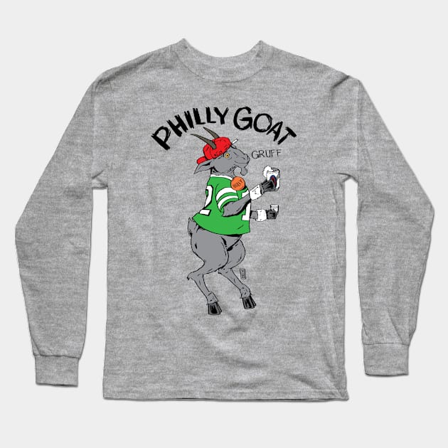 Philly Goat Gruff Long Sleeve T-Shirt by Thomcat23